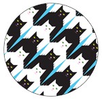 Massaging Kitties Houndstooth Pattern Pants