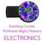 Electronics Evening Crystal Primrose, Abstract Night Flowers