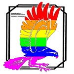 rainbow flying eagle