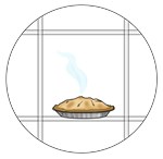 Pie Cooling on the Window Pane Pattern Clothes