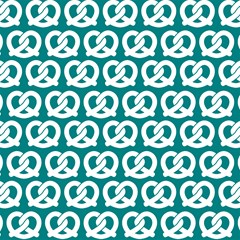 teal pretzel illustrations pattern