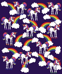 retro rainbows and unicorns