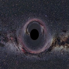 black hole blue space galaxy star