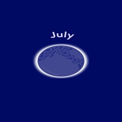 moon july blue space