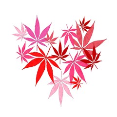 marijuana cannabis rainbow pink love heart