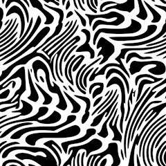 psychedelic zebra pattern black