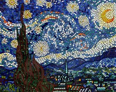 mosaic art vincent van gogh starry night