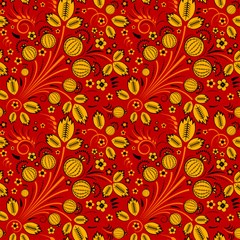 seamless pattern slavic folk style