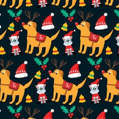 funny christmas pattern background