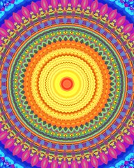 neon calliope kaleidoscope mandala