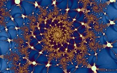 fractal spiral art pattern blue design