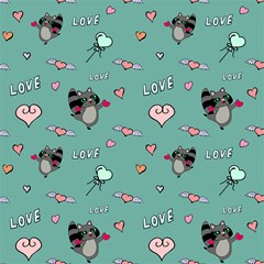 raccoon texture seamless scrapbooking hearts