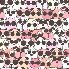 cute dog seamless pattern background