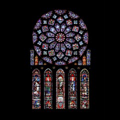 chartres cathedral notre dame de paris stained glass