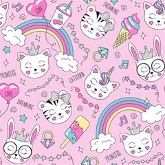 beautiful cute animals pattern pink