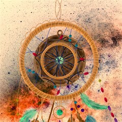 dreamcatcher abstract colorful colors dream golden vintage