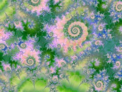 rose apple green dreams abstract water garden