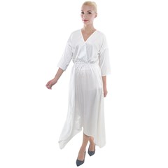 Quarter Sleeve Wrap Front Maxi Dress Icon