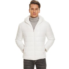 Men s Hooded Quilted Jacket Icon