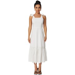 Tie-Strap Tiered Midi Chiffon Dress Icon