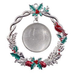 Metal X mas Wreath Holly leaf Ornament Icon