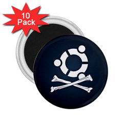 Ubuntu Bone 10 Pack Regular Magnet (round)