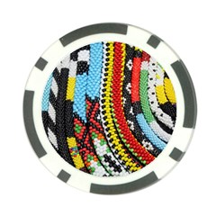 Multi-colored Beaded Background 10 Pack Poker Chip