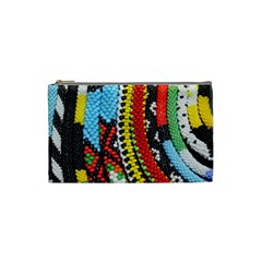 Multi-colored Beaded Background Small Makeup Purse by artattack4all