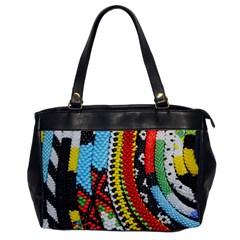 Multi-colored Beaded Background Single-sided Oversized Handbag by artattack4all