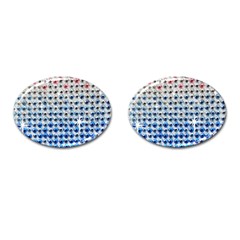 Rainbow Colored Bling Oval Cuff Links by artattack4all