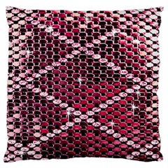 Red Glitter Bling Large Cushion Case (One Side)