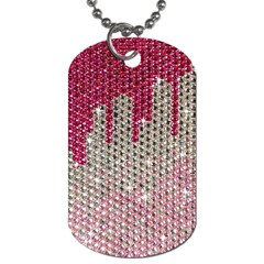 Mauve Gradient Rhinestones  Single-sided Dog Tag