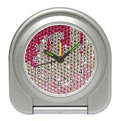 Mauve Gradient Rhinestones  Desk Alarm Clock by artattack4all