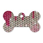 Mauve Gradient Rhinestones  Single-sided Dog Tag (Bone) Front