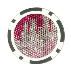 Mauve Gradient Rhinestones  Poker Chip by artattack4all