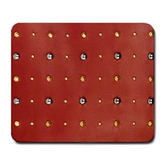 Studded Faux Leather Red Large Mouse Pad (rectangle) by artattack4all