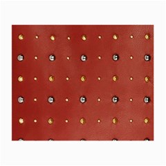 Studded Faux Leather Red Glasses Cleaning Cloth by artattack4all