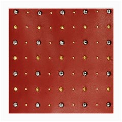 Studded Faux Leather Red Single-sided Large Glasses Cleaning Cloth