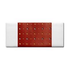 Studded Faux Leather Red Hand Towel by artattack4all