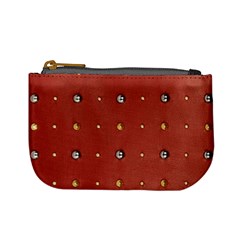 Studded Faux Leather Red Coin Change Purse by artattack4all