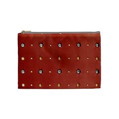 Studded Faux Leather Red Medium Makeup Purse by artattack4all