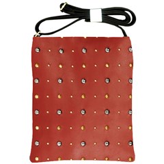 Studded Faux Leather Red Cross Shoulder Sling Bag by artattack4all