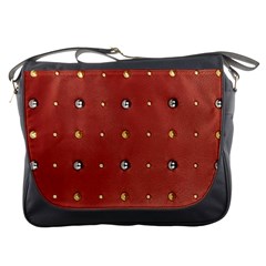 Studded Faux Leather Red Messenger Bag by artattack4all