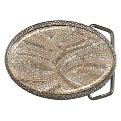 Tri-colored Bling Design Belt Buckle (oval)