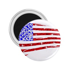 Sparkling American Flag Regular Magnet (round)