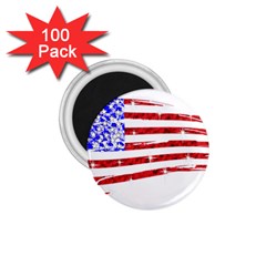 Sparkling American Flag 100 Pack Small Magnet (round) by artattack4all