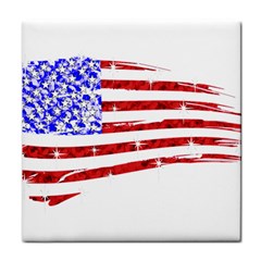 Sparkling American Flag Face Towel