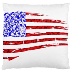 Sparkling American Flag Large Cushion Case (two Sides) by artattack4all