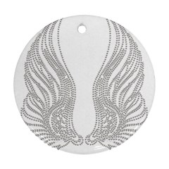 Angel Bling Wings Ceramic Ornament (round) by artattack4all