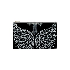 Bling Wings And Cross Small Makeup Purse by artattack4all